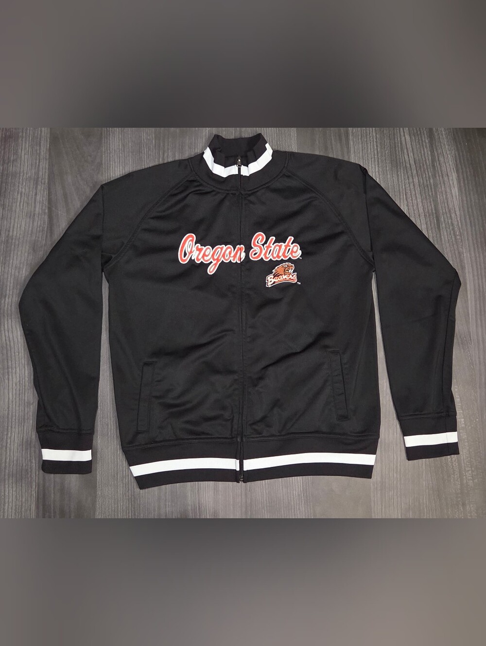 Pro Edge Oregon State University Beavers Men's  Black Full-Zip Track Jacket YXL